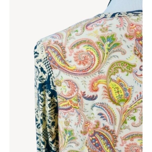 Artisan De Lux X Anthropologie Boho Paisley Asymmetrical Button Down Top - Picture 14 of 16
